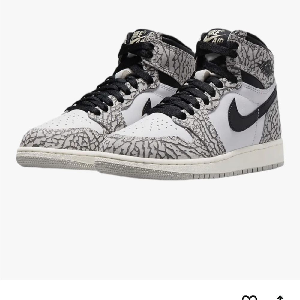 SOLD: Nike Air Jordan Black & White Patterned Sneakers /Tech Grey/Muslin